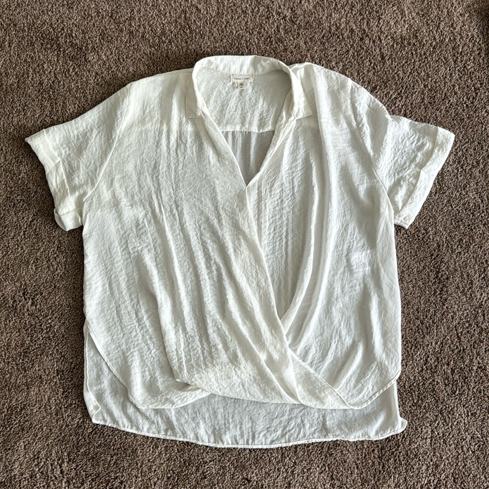 Silence + Noise Medium women’s sheer blouse